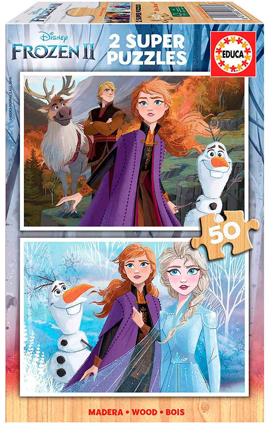 PUZZLE ΞΥΛΙΝΟ FROZEN 2 σε 1