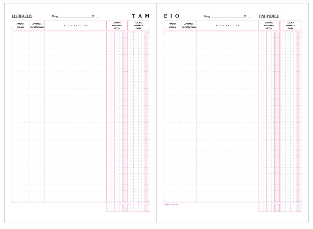 Βιβλίο Ταμείου 100φ