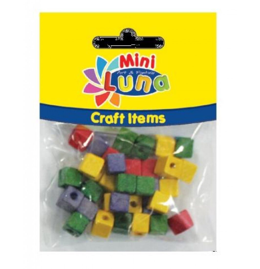 ΞΥΛΙΝΕΣ ΧΑΝΤΡΕΣ ΤΕΤΡΑΓ. ΔΙΑΦΟΡΑ ΧΡΩΜΑΤΑ 8MM 35ΤΕΜ