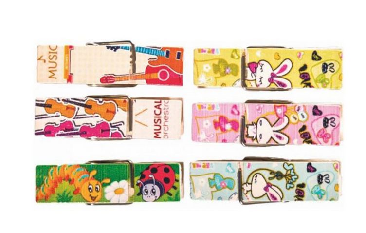 Ξύλινα Μανταλάκια Με Σχέδια