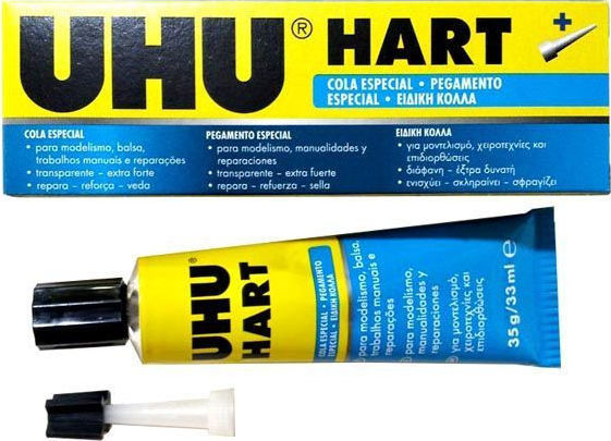 UHU Κόλλα Gel Hart Special Glue Μεσαίου Μεγέθους 35g/33ml