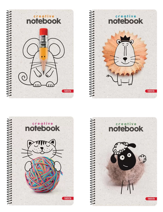 Τετράδιο Σπιράλ 2Θ 17x25 TETTRIS ZOO NOTES