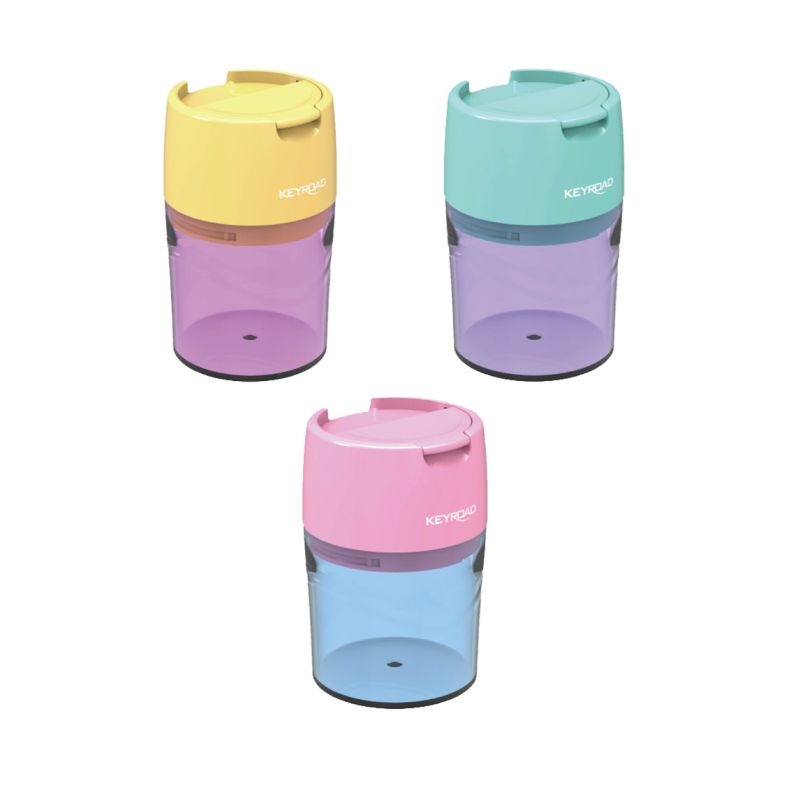 Ξύστρα διπλή με δοχείο - Pastel Χρώματα