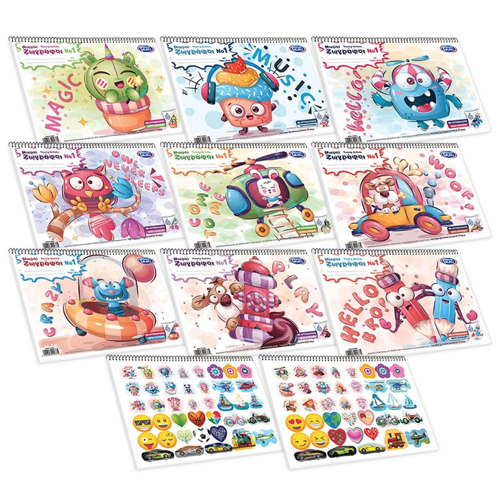 ΜΠΛΟΚ ΖΩΓΡΑΦΙΚΗΣ SKAG No1  ΜΕ ΑΥΤΟΚΟΛΛΗΤΑ