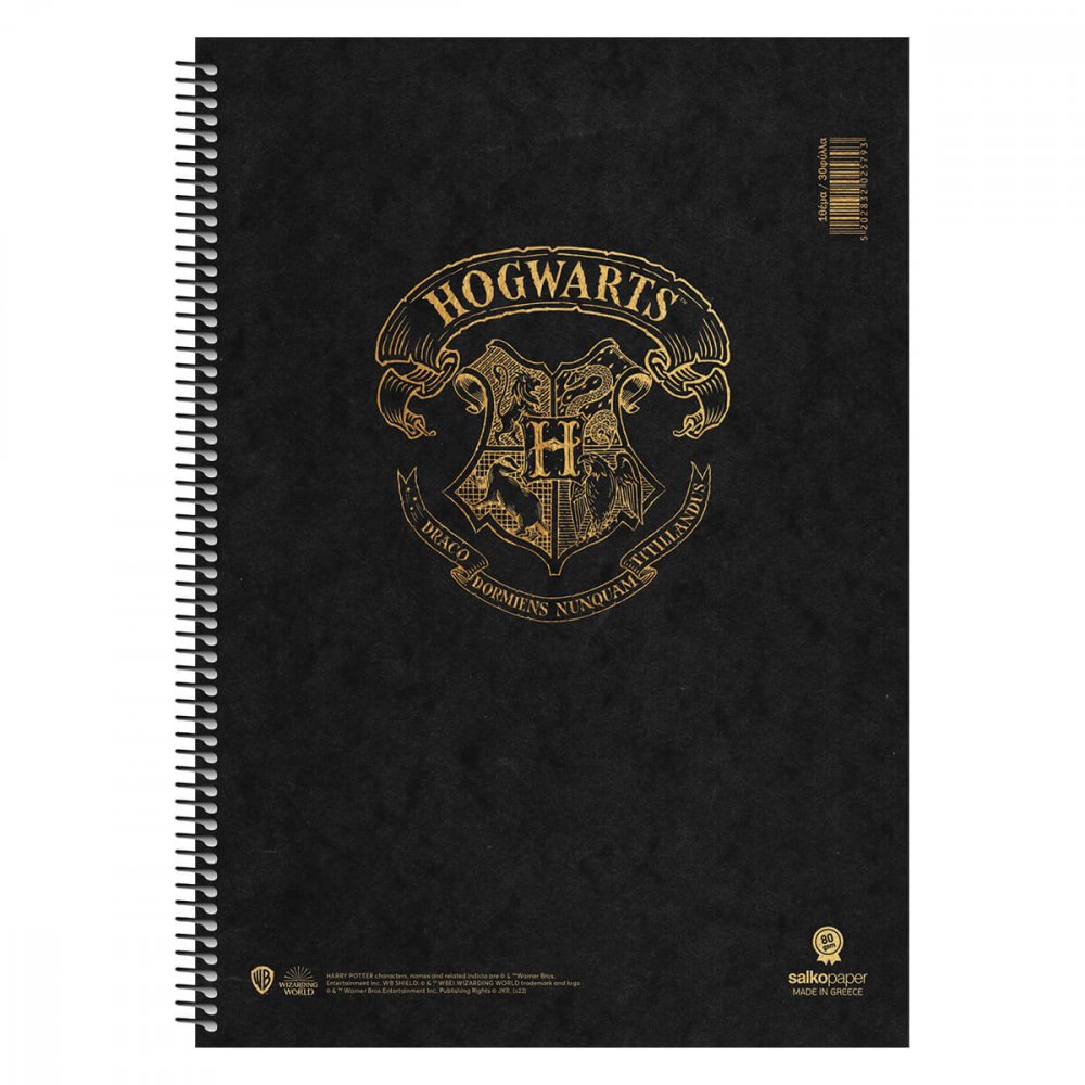 Τετράδιο Σπιράλ 3 Θεμάτων Hogwarts