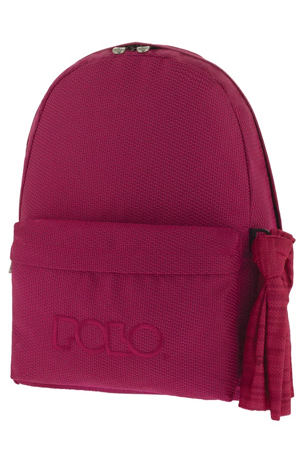 POLO BACKPACK Σακίδιο KNIT WITH SCARF φούξια 90113574