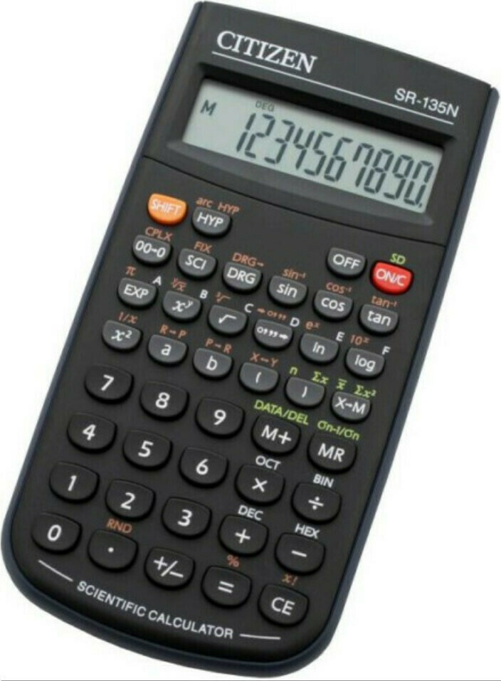 Citizen Αριθμομηχανή Επιστημονική SR-135N 10 Ψηφίων σε Μαύρο Χρώμα