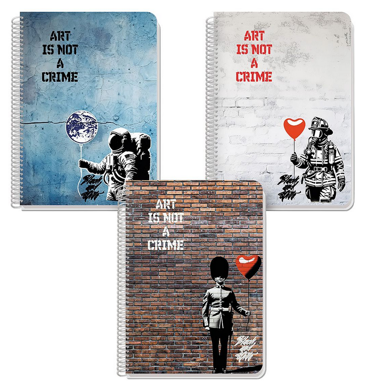 Τετράδιο με σπιράλ Black&White Graffitti